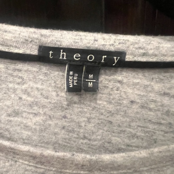 THEORY MEN’S CREWNECK LINEN ESSENTIAL T-SHIRT, SIZE MEDIUM, HEATHER GREY - Picture 6 of 8
